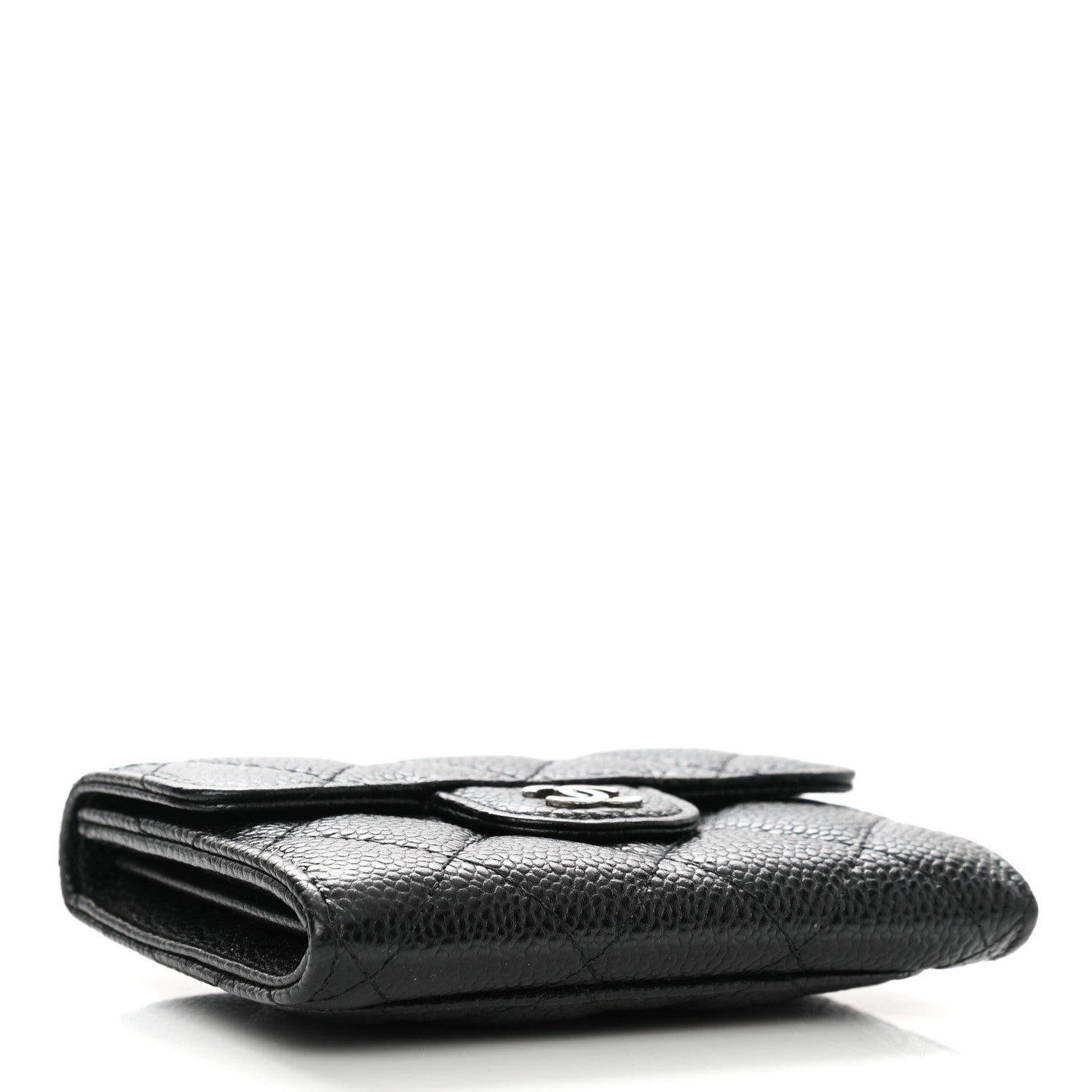 Chanel Caviar Quilted Flap Card Holder Wallet Black 5 of 9