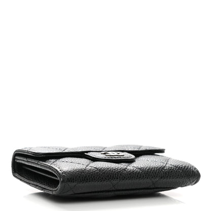 Chanel Caviar Quilted Flap Card Holder Wallet Black 5 of 9