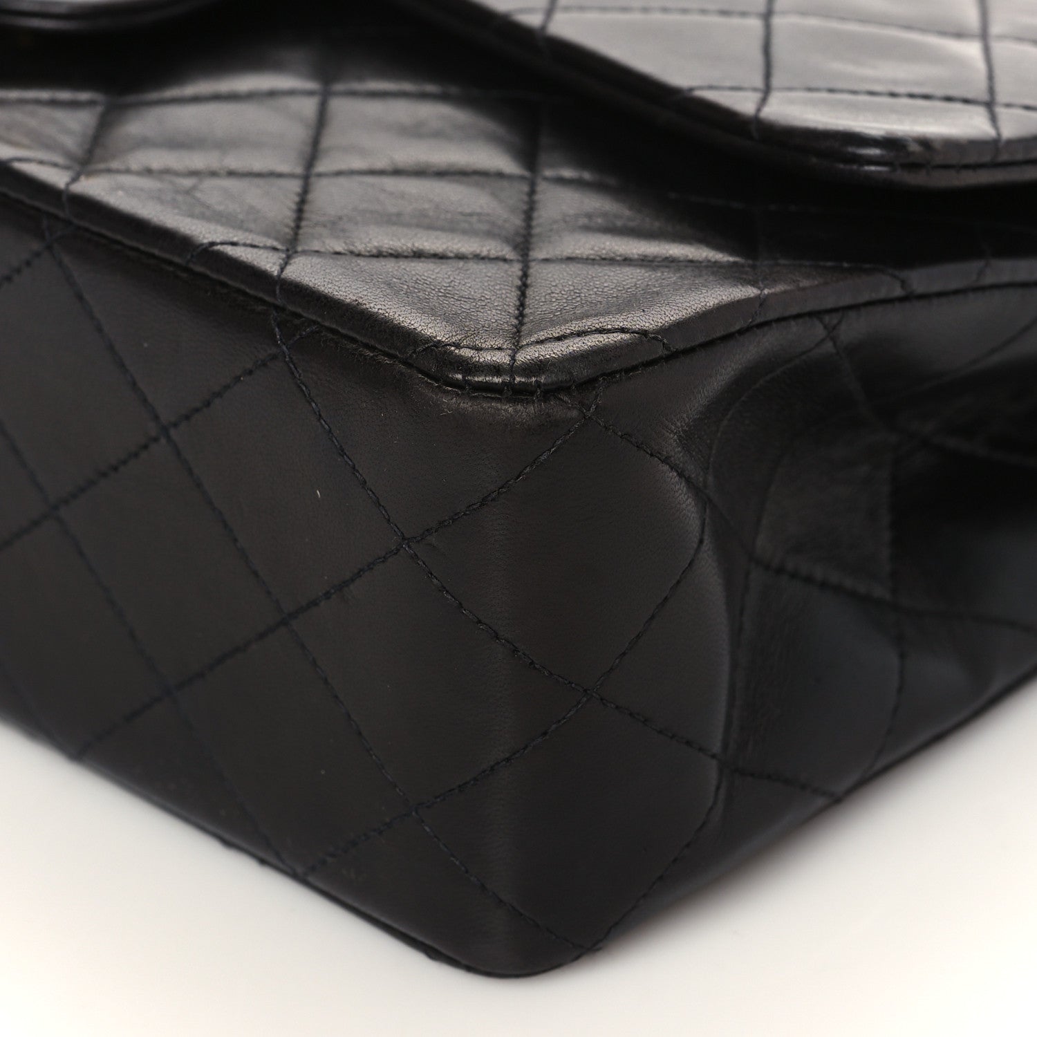 Chanel Lambskin Quilted Medium Double Flap Black 10 of 10