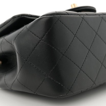 Chanel Lambskin Quilted Mini Square Flap Black 9 of 12