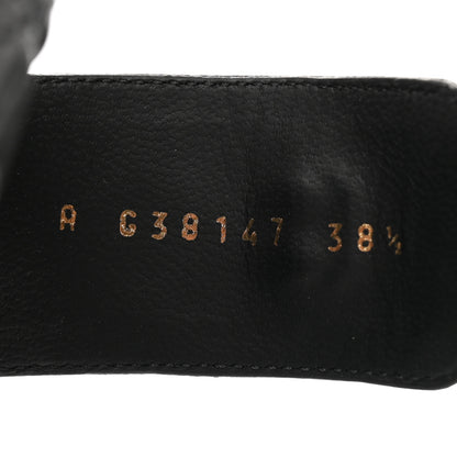 Chanel Lambskin Shearling Quilted CC Turnlock Loafers 38.5 Black 8 of 8