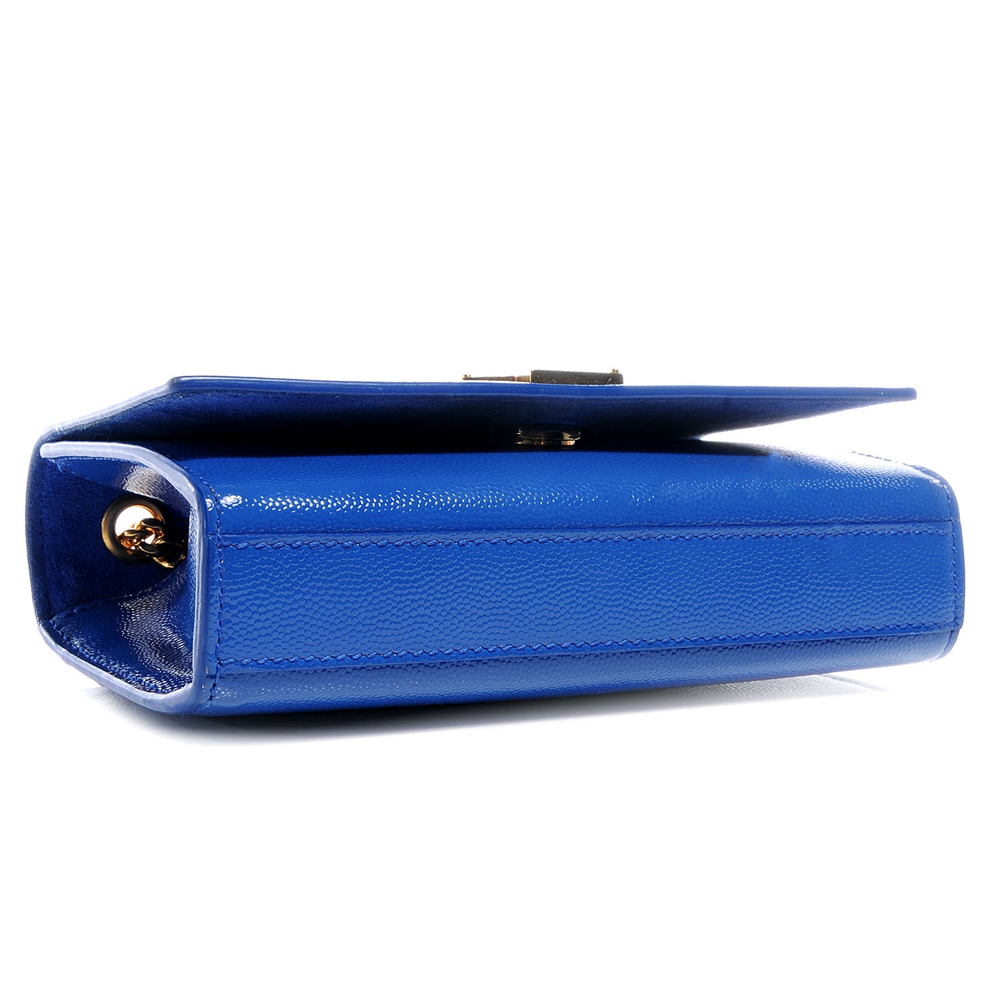 Textured Leather Small Classic Monogramme Royal Blue
