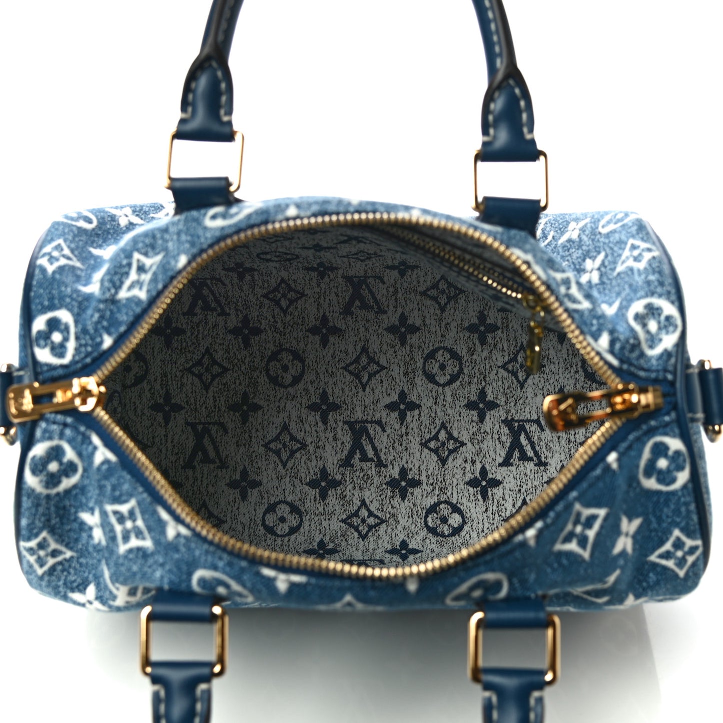 Monogram Jacquard Denim Speedy Bandouliere 25 Bleu