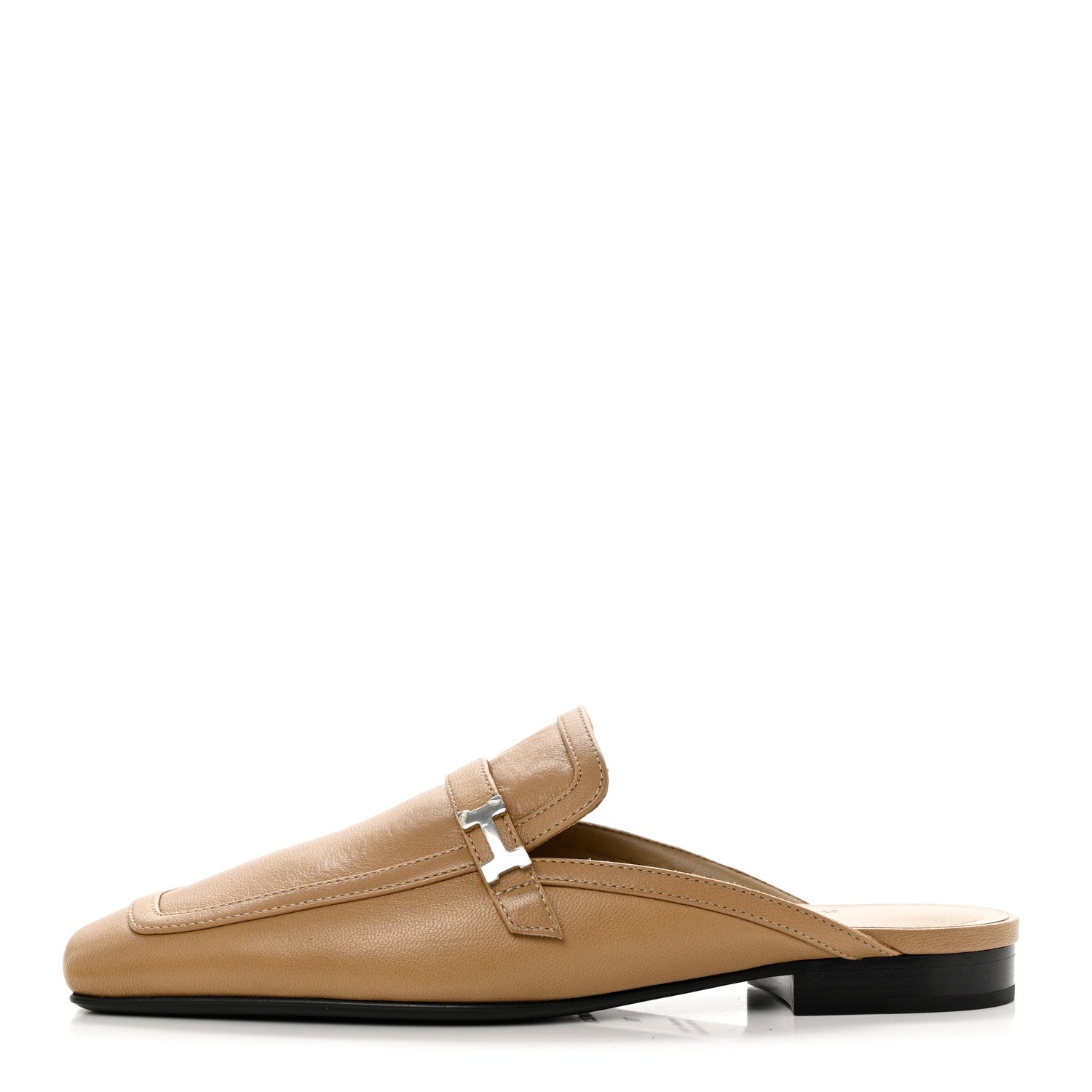 Hermes Goatskin Groupie Mules 36 Beige Argile 1 of 9