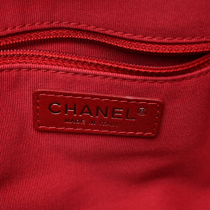 Chanel Shiny Crumpled Calfskin Quilted Large Bowling Bag Black 6 of 10