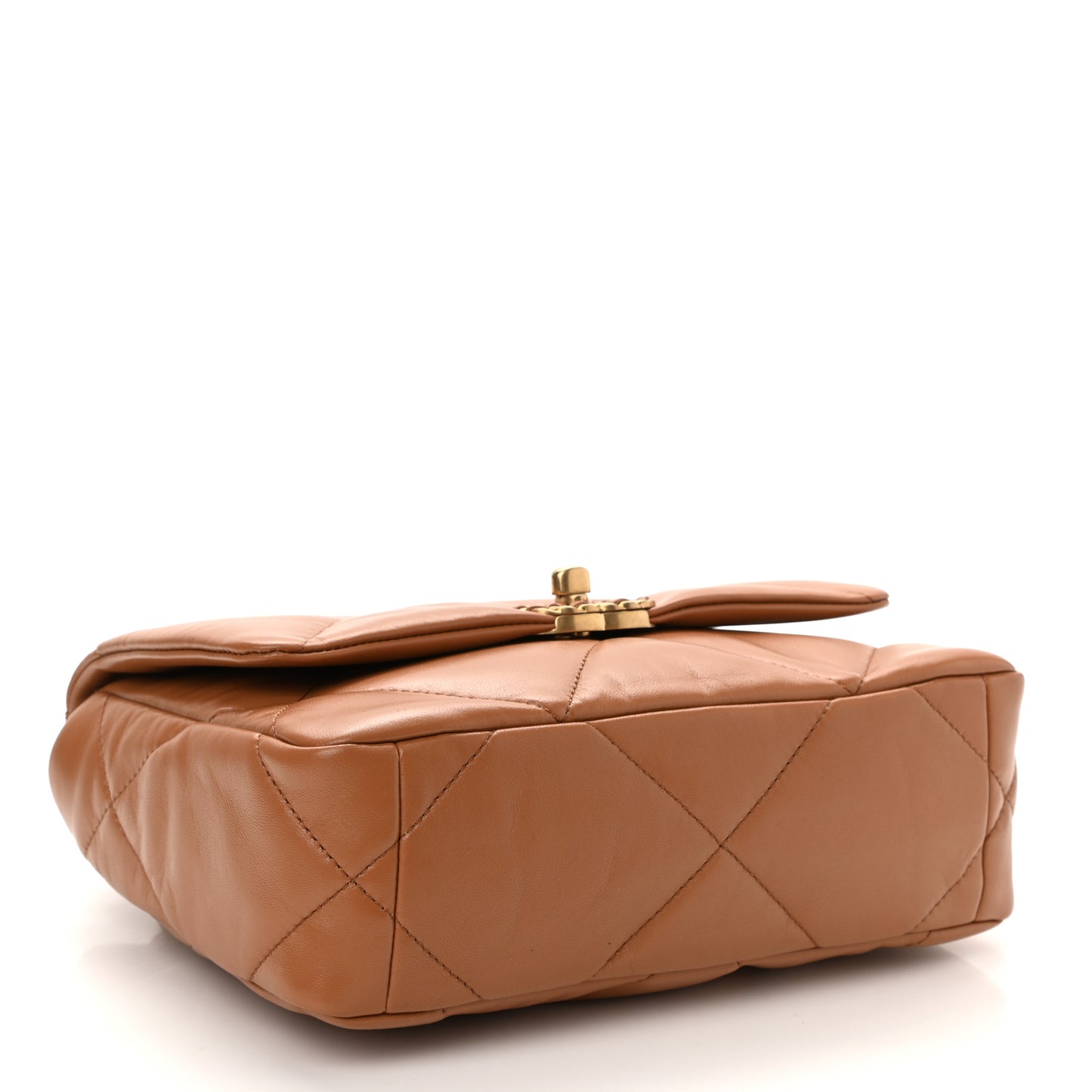 Lambskin Quilted Medium Chanel 19 Flap Brown
