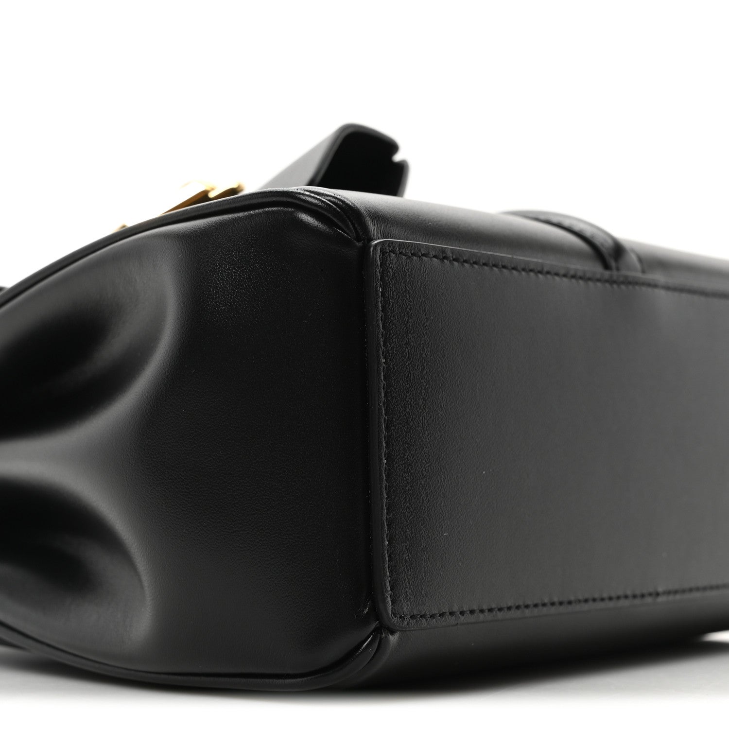 Celine Satinated Calfskin Mini 16 Top Handle Bag Black 9 of 10