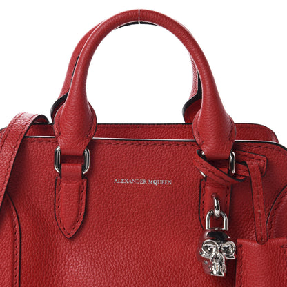 Alexander McQueen Calfskin Mini Skull Padlock Zip Around Tote Red 10 of 10