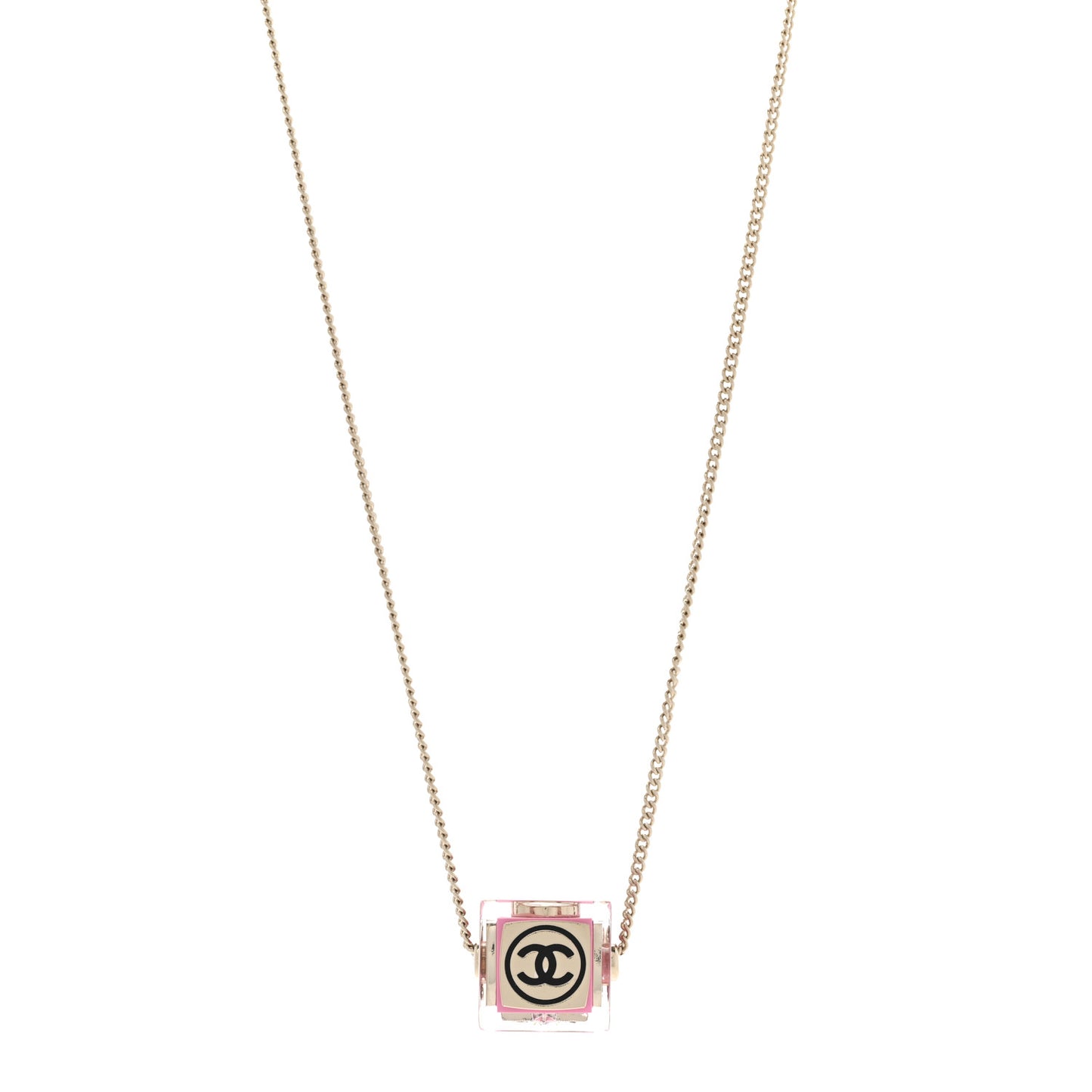 Resin CC Cube Choker Gold Pink Gold