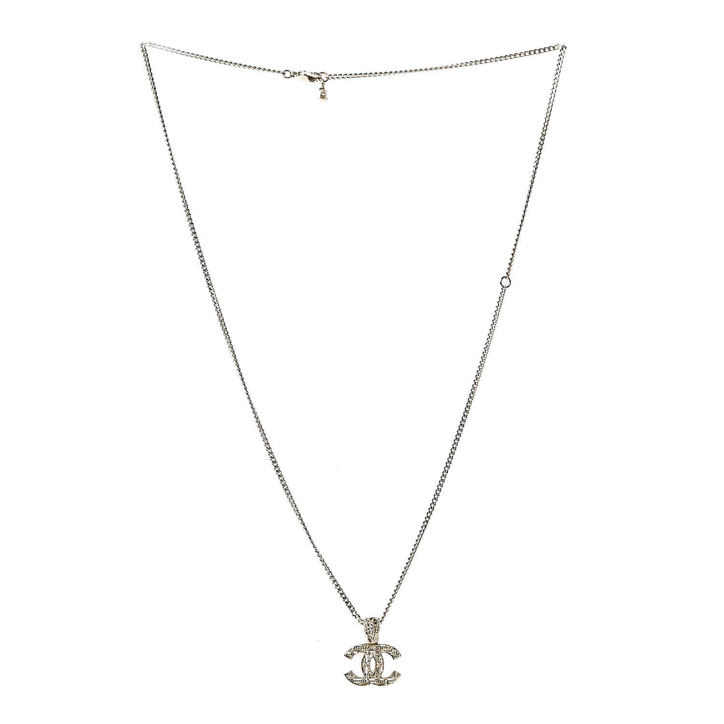 Tweed Effect CC Necklace Gold