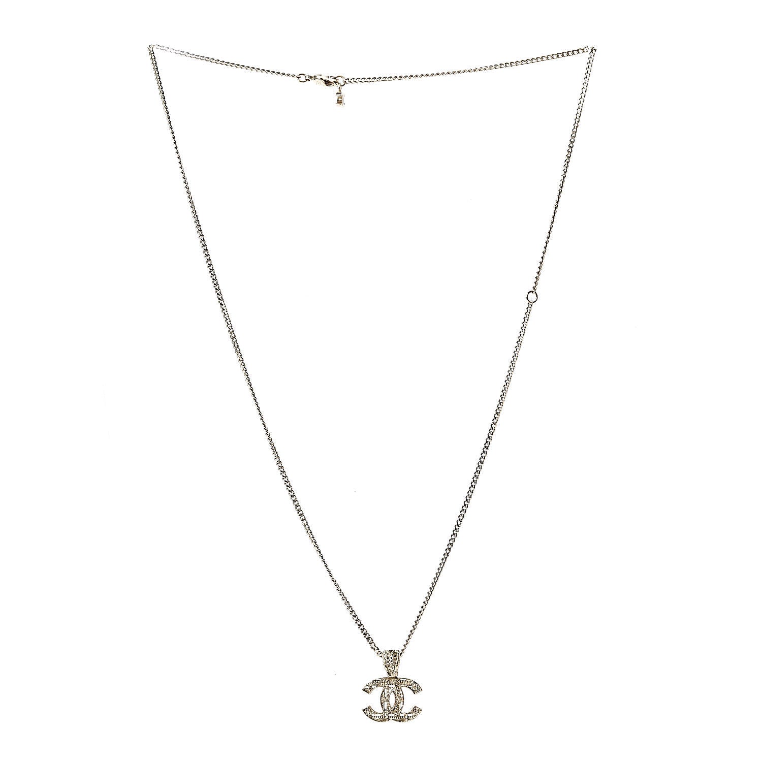 Chanel Tweed Effect CC Necklace Gold 3 of 5