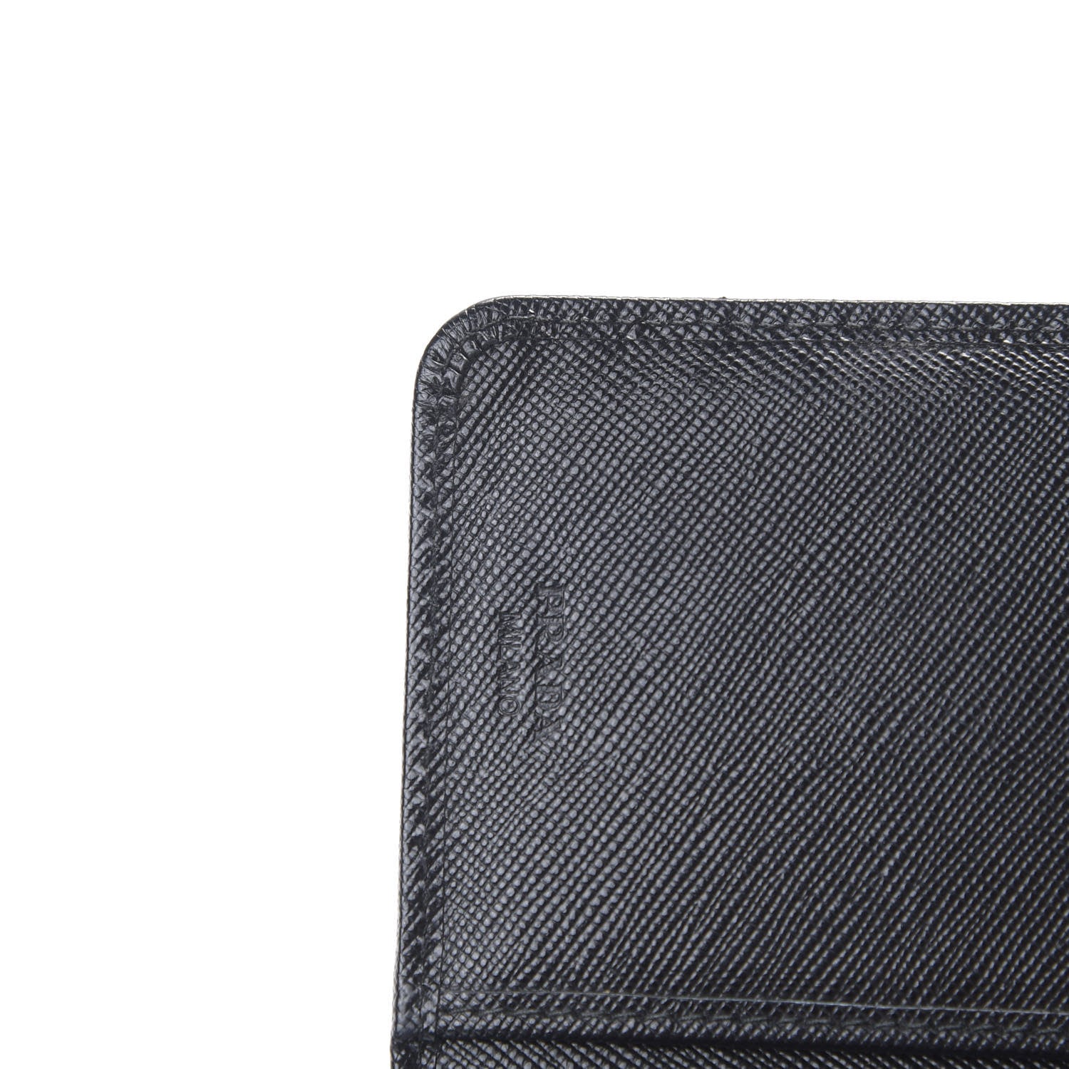 Prada Saffiano Metal Compact Wallet Black 9 of 9