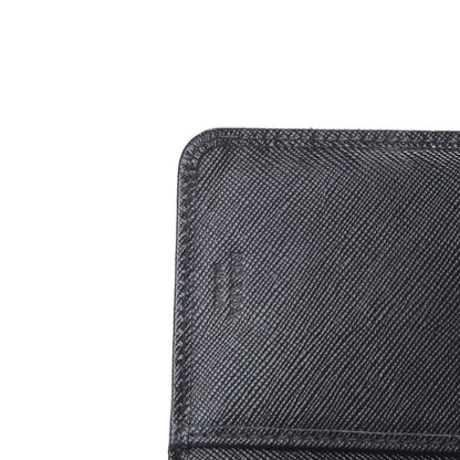 Prada Saffiano Metal Compact Wallet Black 9 of 9