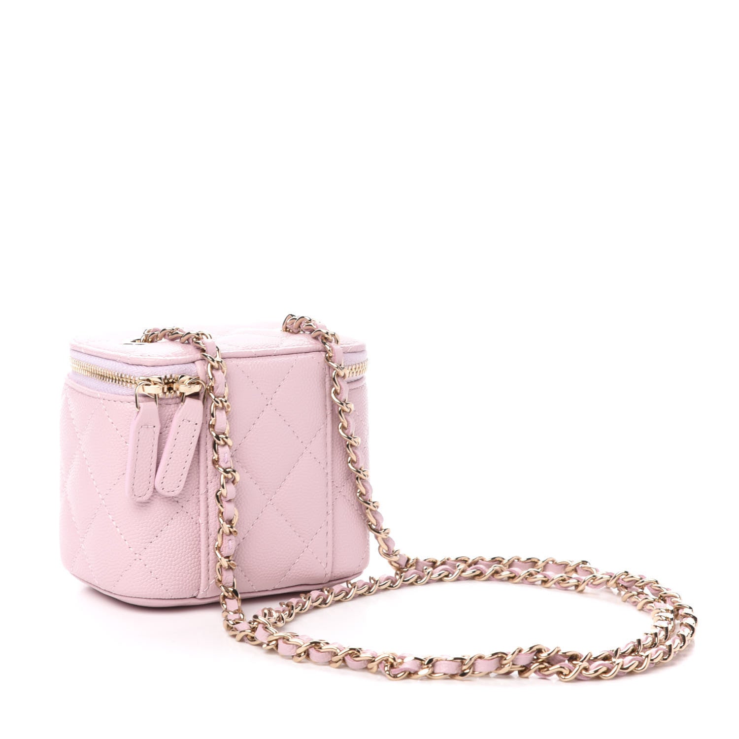 Chanel Caviar Quilted Mini Vanity Case With Chain Light Pink 3 of 11