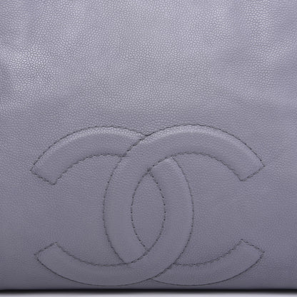 Chanel Caviar Large CC Tuck Tote Grey 10 of 11