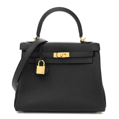 Hermes Togo Kelly Retourne 25 Black 1 of 12