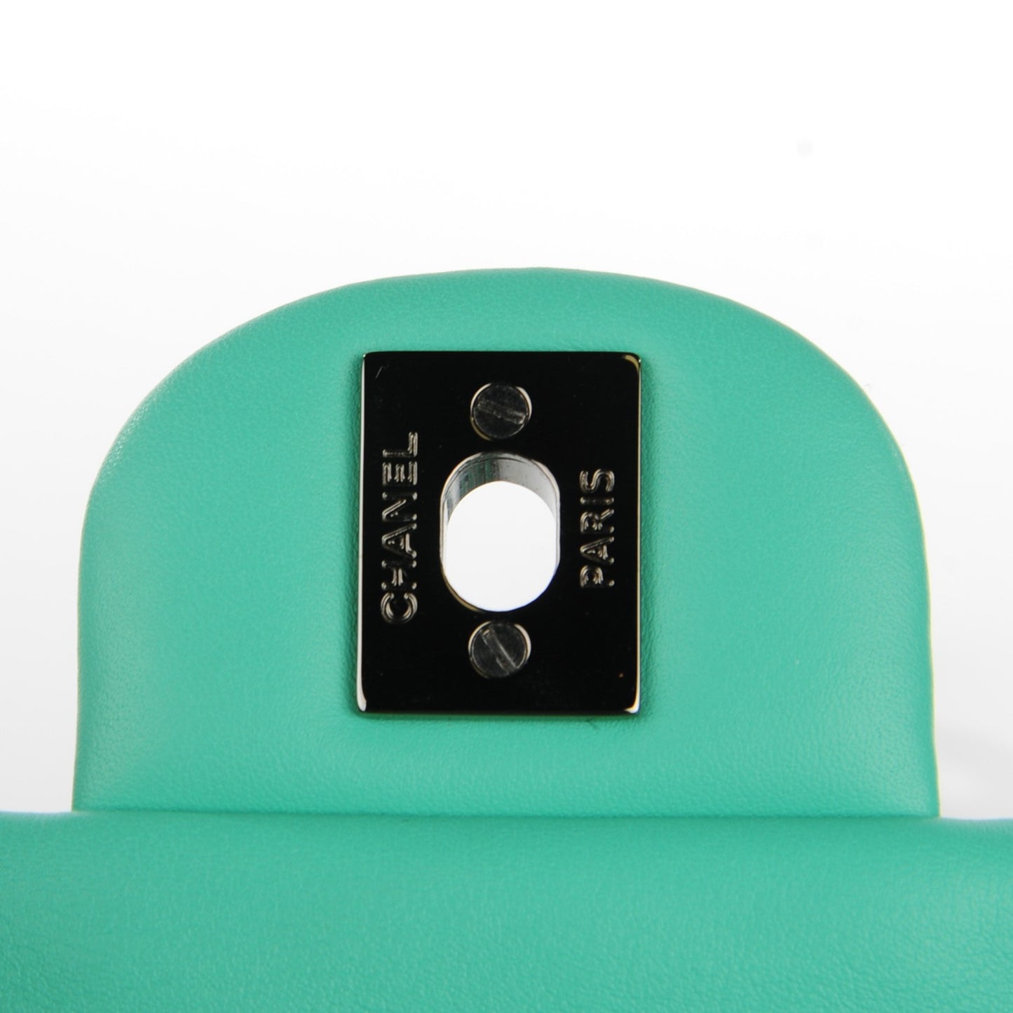 Patent Quilted Extra Mini Flap Green