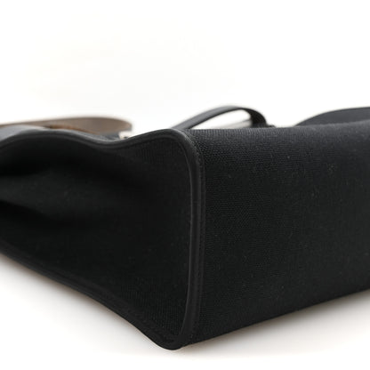 Hermes Military Toile Vache Hunter Herbag Zip PM 31 Black Bleu Indigo 10 of 11