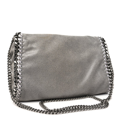 Stella McCartney Shaggy Deer Mini Falabella Fold Over Tote Light Grey 3 of 11
