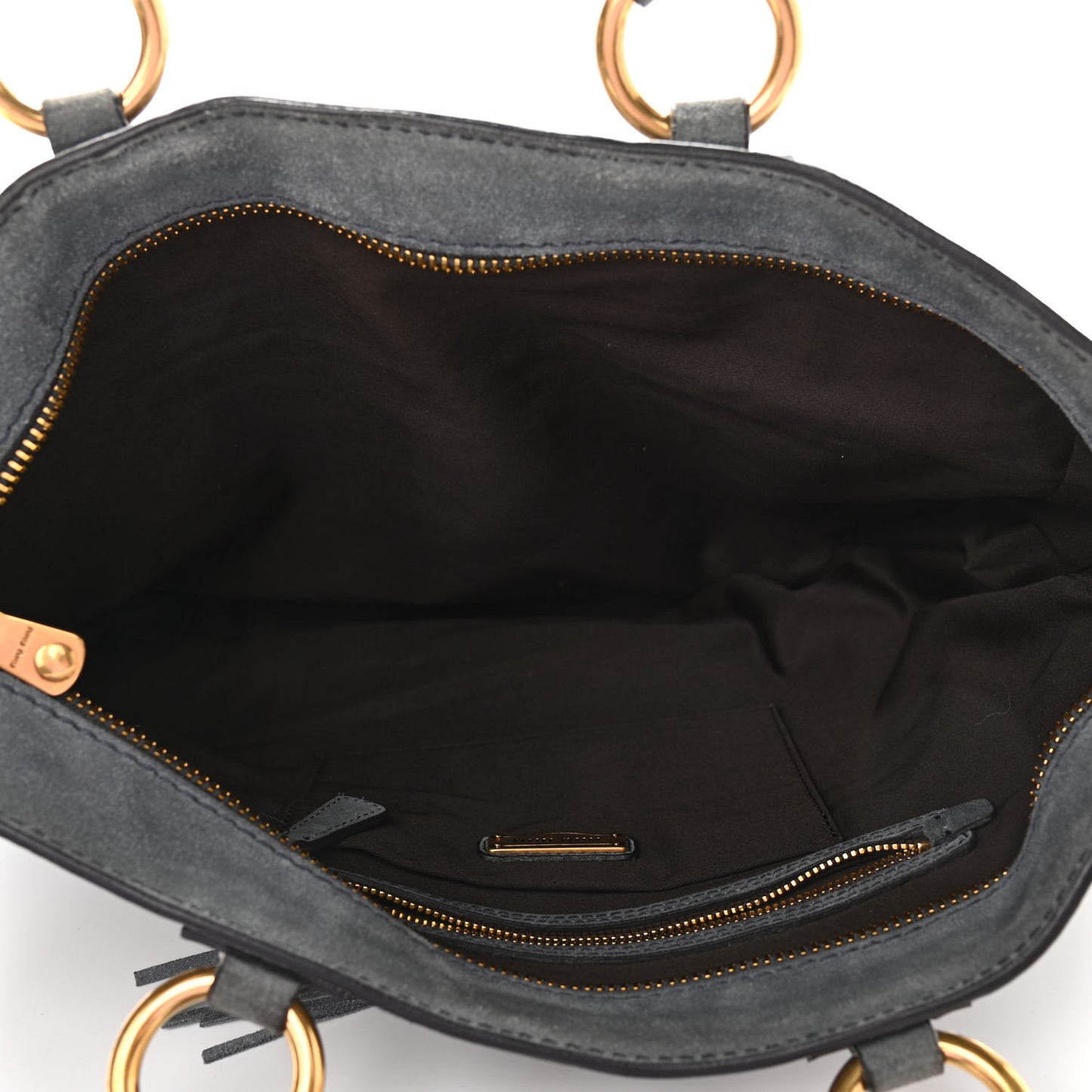 Calfskin Zip Tote Blue