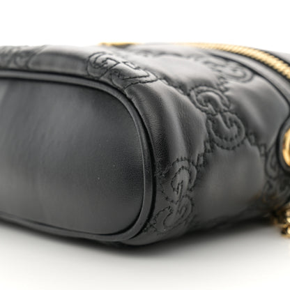 Gucci Calfskin GG Matelasse Mini Top Handle Bag Black 10 of 10