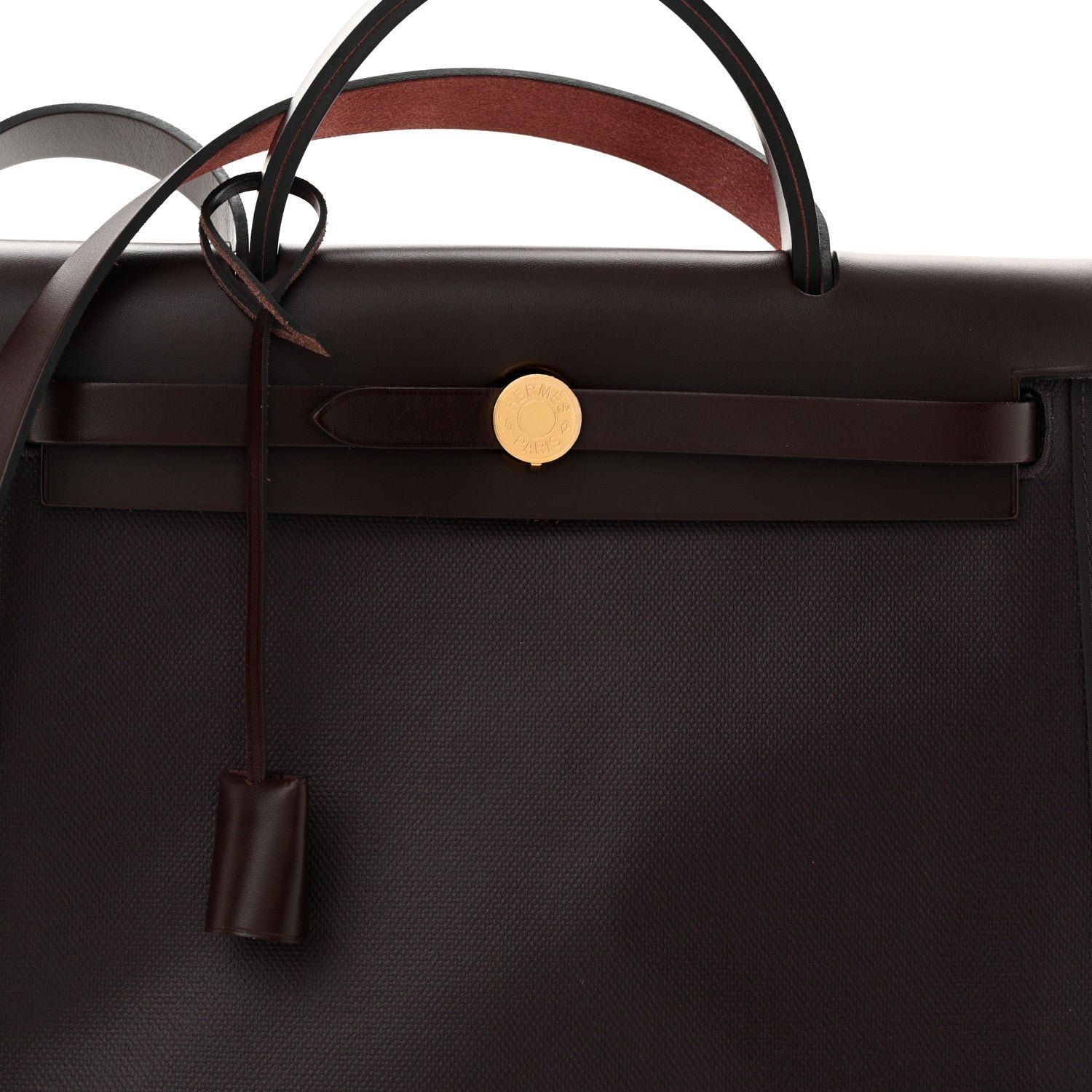 Hermes Toile H Berline Vache Hunter Herbag Zip 31 PM Rouge Sellier 8 of 10