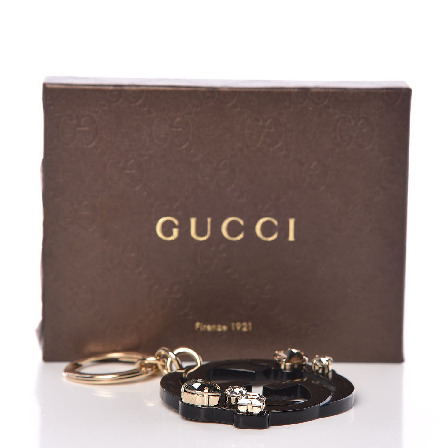 Gucci Crystal Resin Interlocking G Key Charm Black 3 of 3