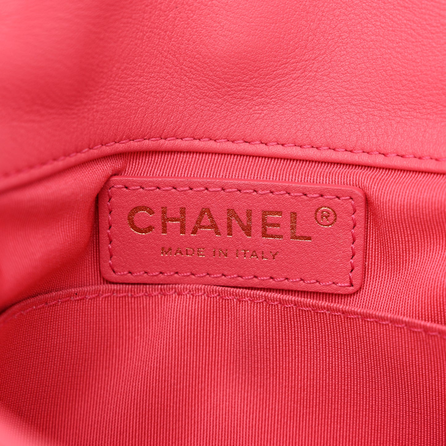 Calfskin Quilted Mini Square Bubbly Flap Pink
