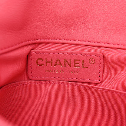 Chanel Calfskin Quilted Mini Square Bubbly Flap Pink 6 of 10