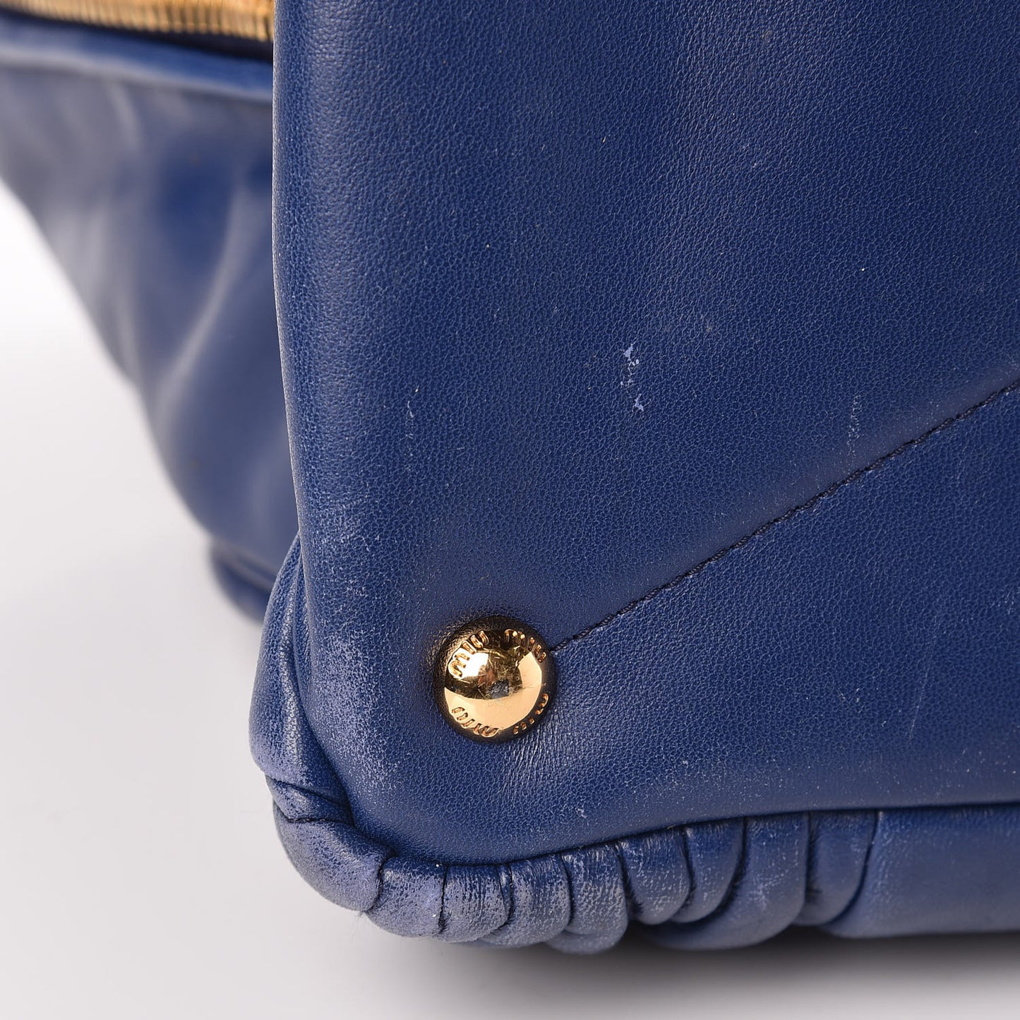 Nappa Matelasse Tote Blue