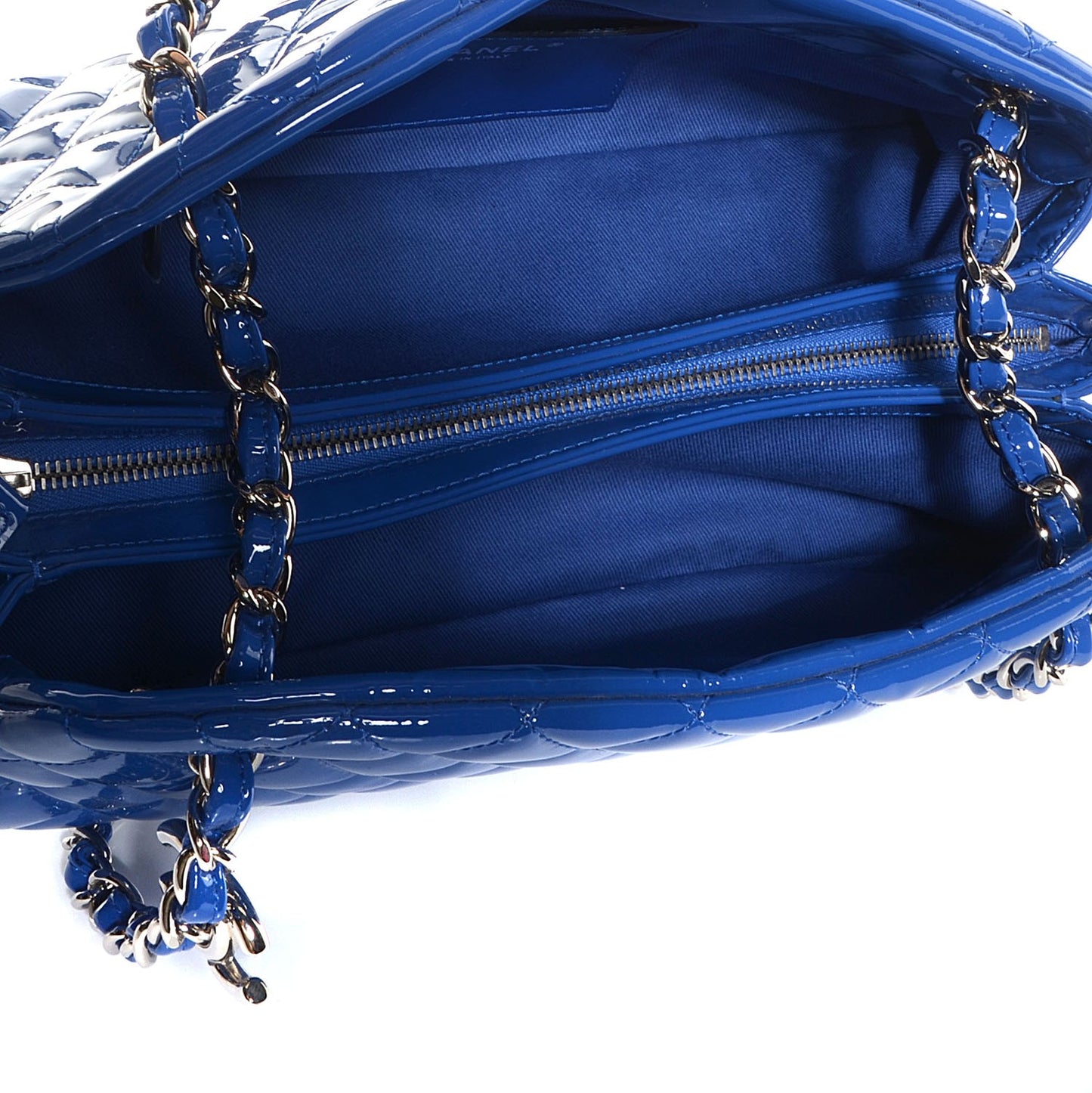 Patent Quilted Medium Just Mademoiselle Blue