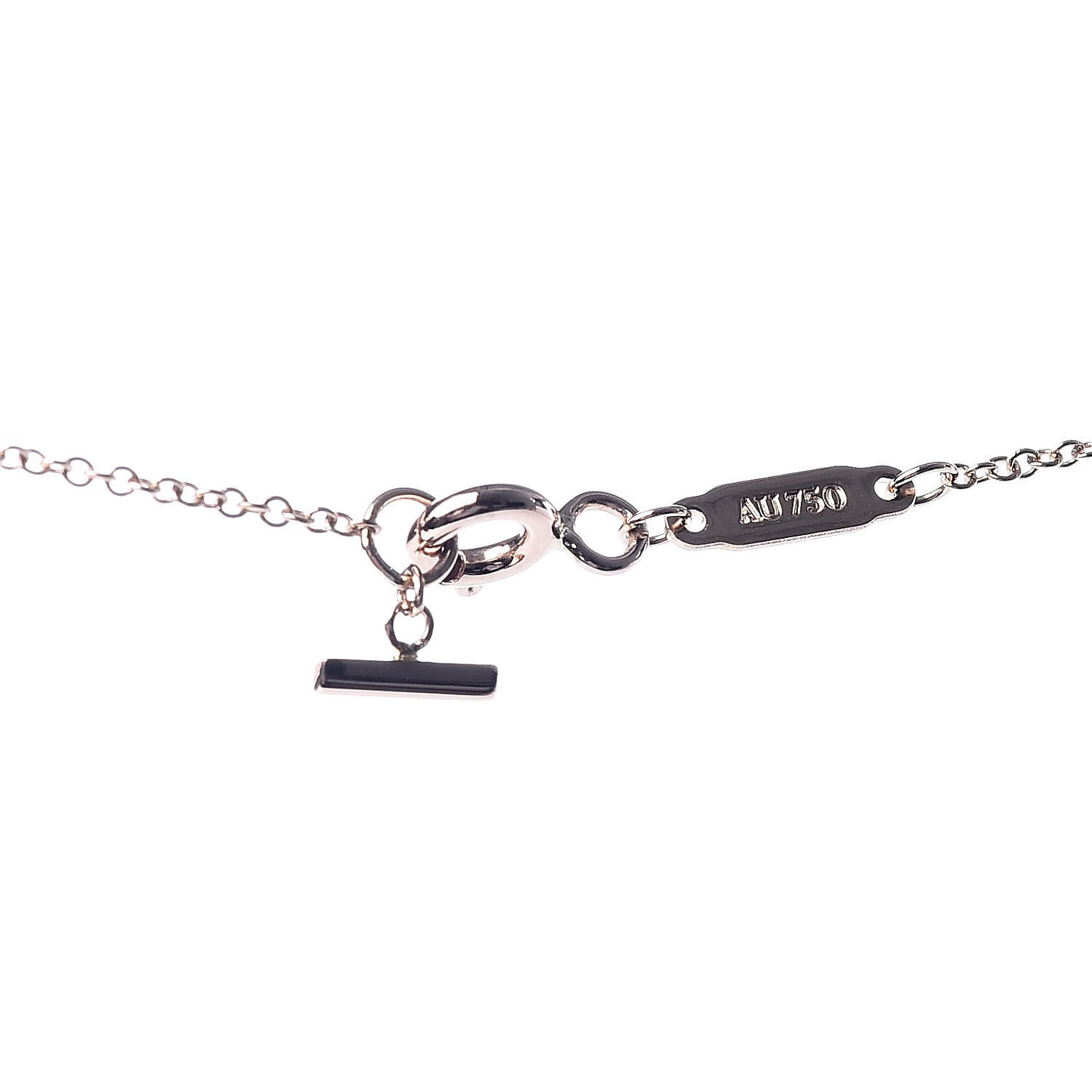 18K Rose Gold T Smile Pendant Necklace