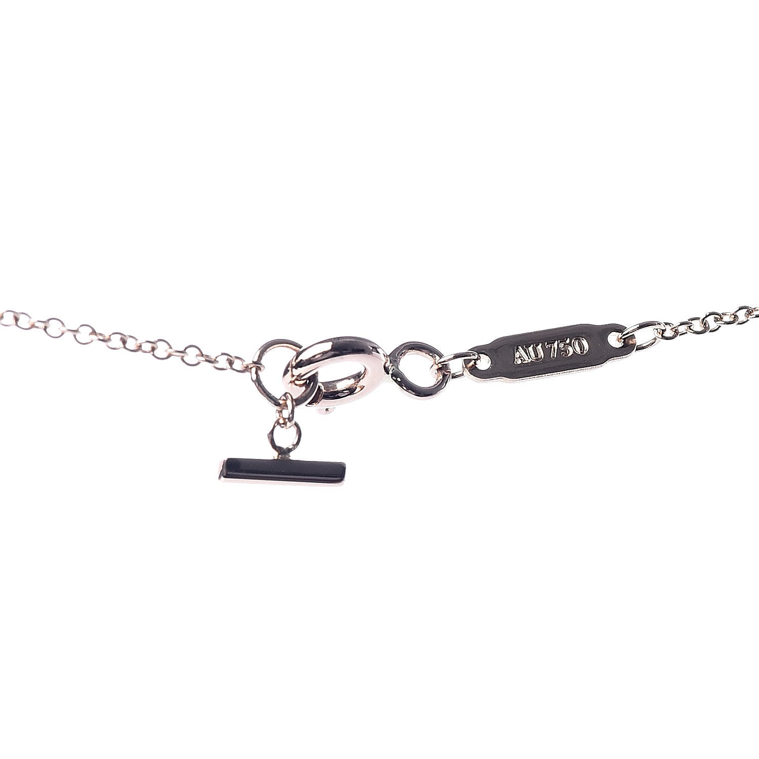 Tiffany 18K Rose Gold T Smile Pendant Necklace 4 of 6