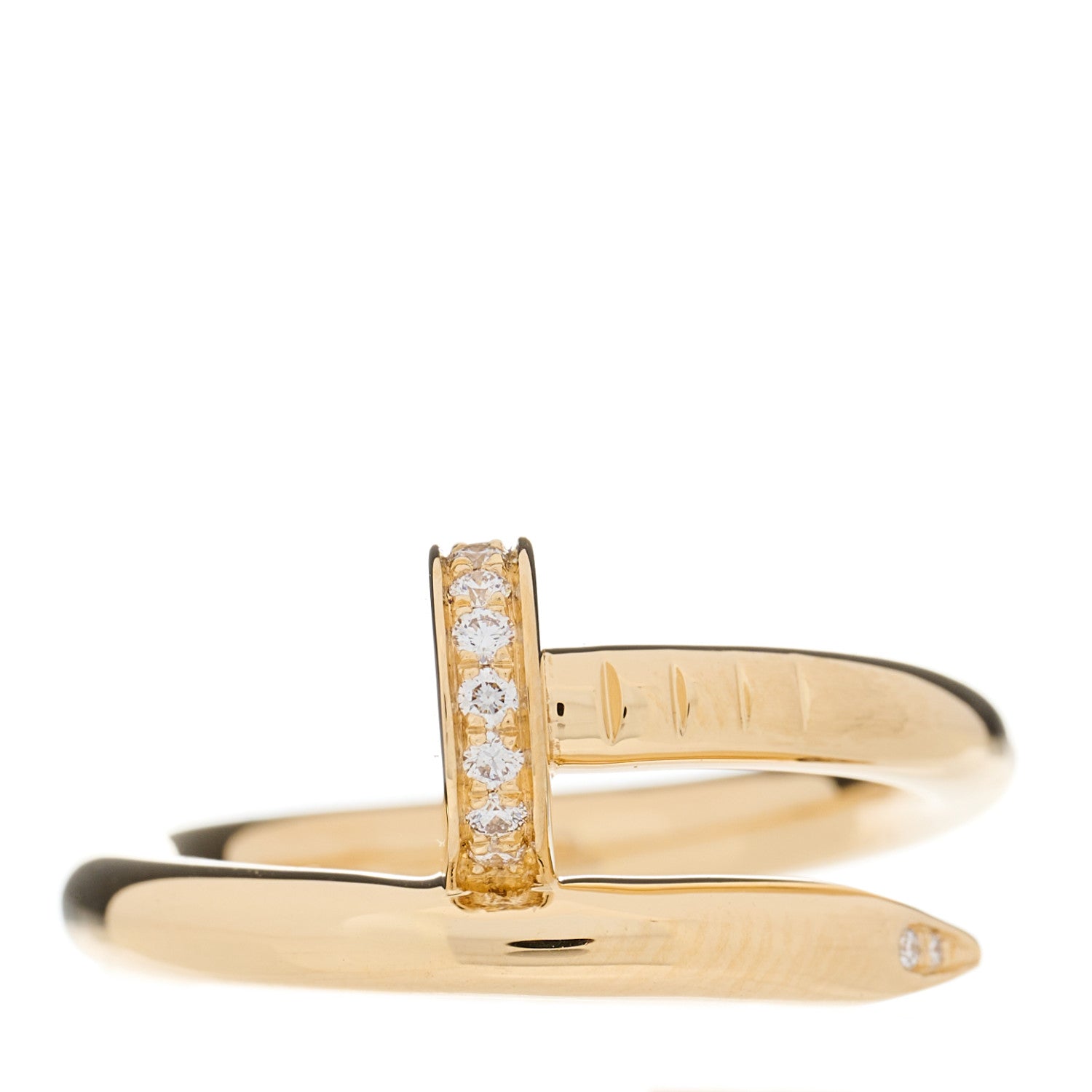 Cartier 18K Yellow Gold Diamond Juste Un Clou Ring 48 4.5 1 of 4