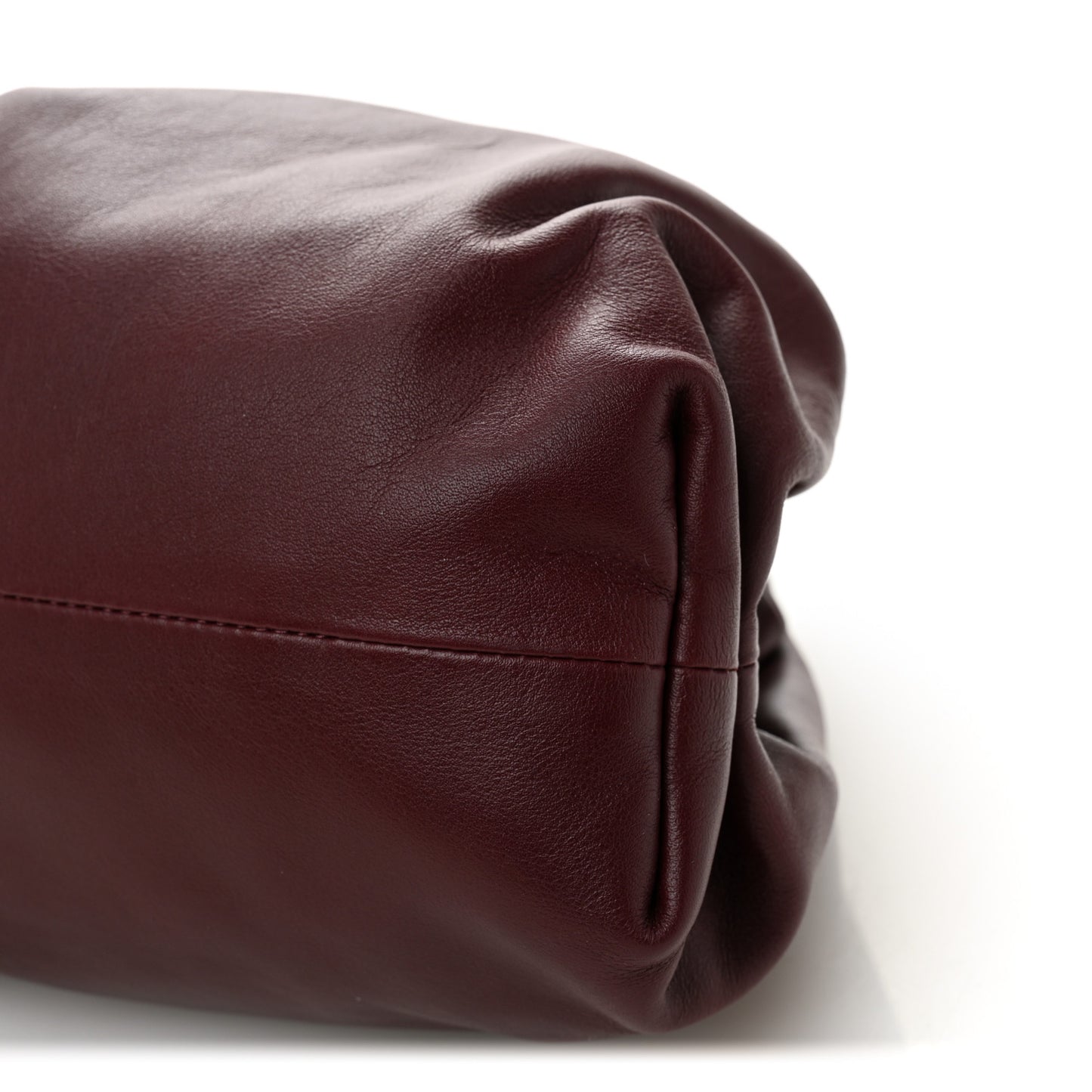 Smooth Butter Calf The Pouch Oversized Clutch Bordeaux