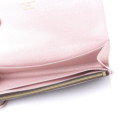 Louis Vuitton Damier Ebene Caissa Wallet Rose Ballerine 4 of 10