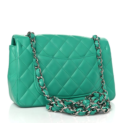 Chanel Lambskin Quilted Mini Rectangular Flap Green 3 of 9