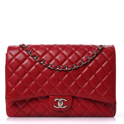 Chanel Lambskin Quilted Maxi Double Flap Red 1 of 16