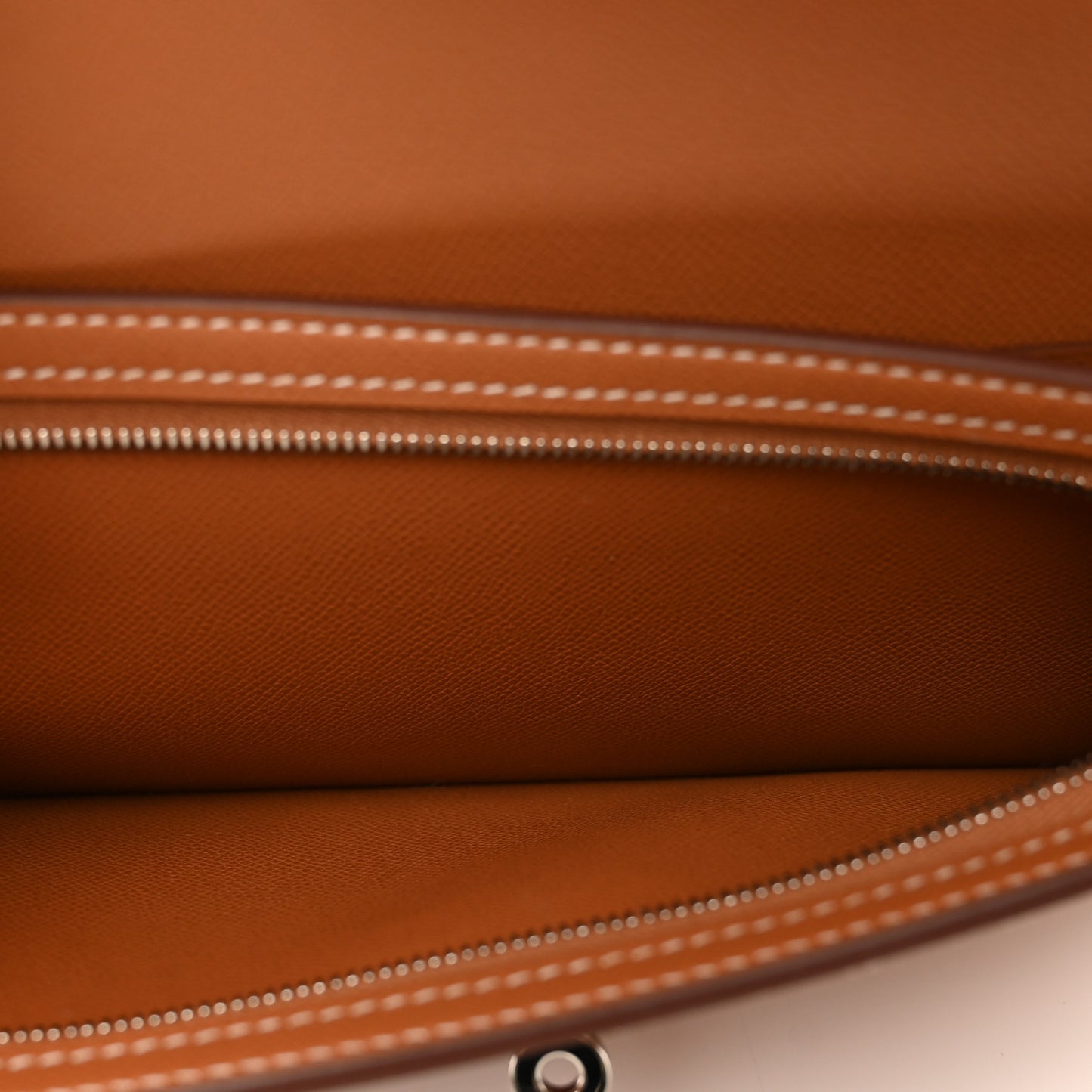 Madame Calfskin Kelly Pocket Long Wallet Gold