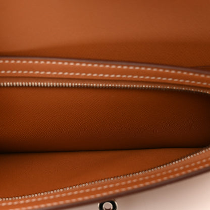 Hermes Madame Calfskin Kelly Pocket Long Wallet Gold 5 of 10