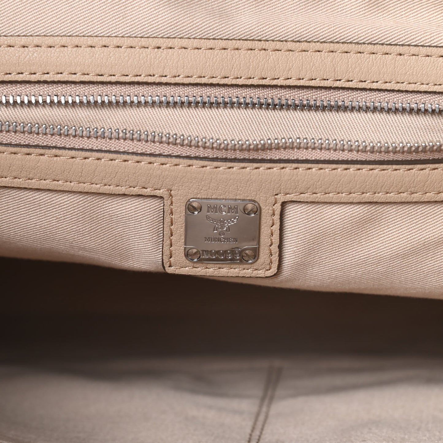Calfskin Ottomar Monogram Medium Klara Top Zip Tote New Beige