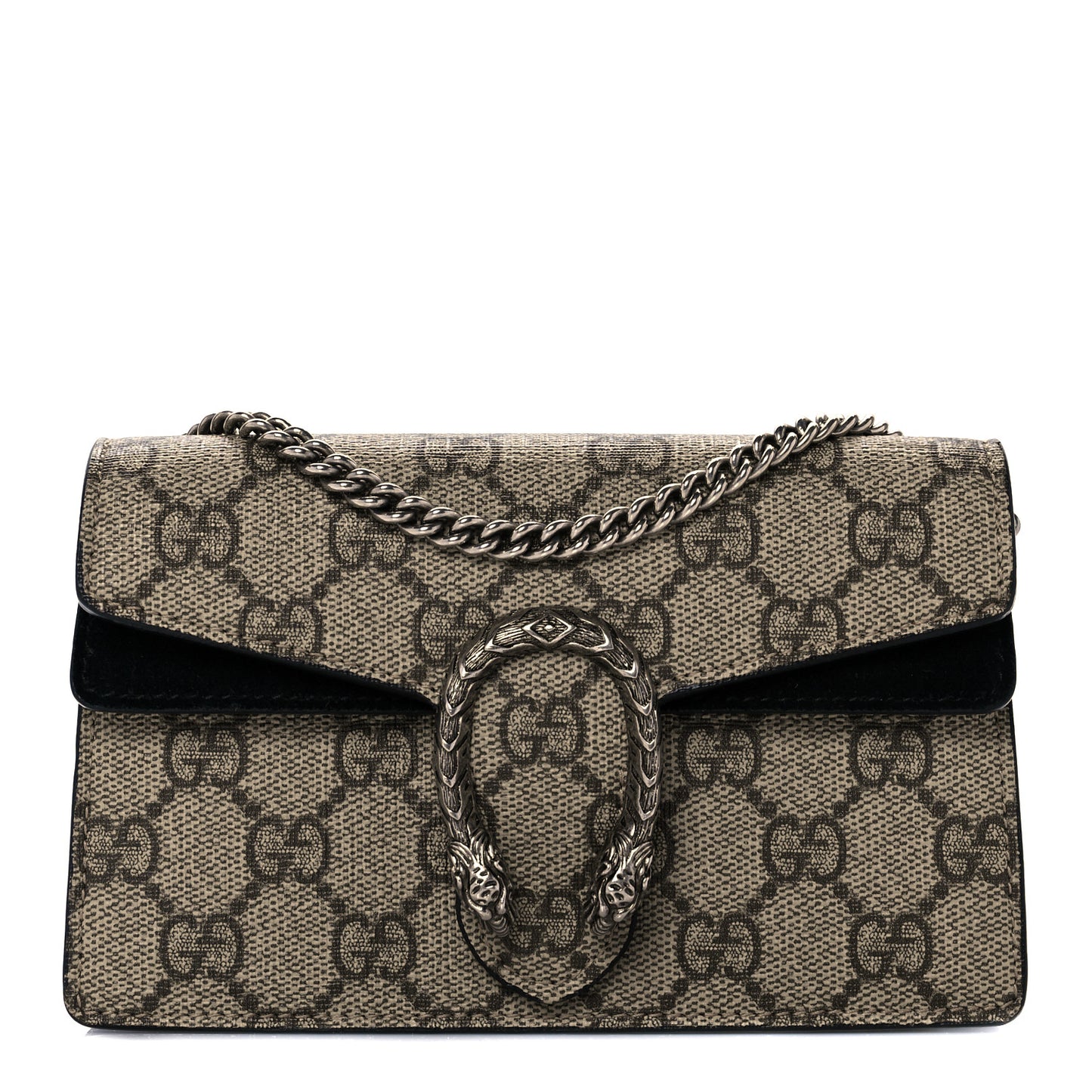 GG Supreme Monogram Super Mini Dionysus Shoulder Bag Black