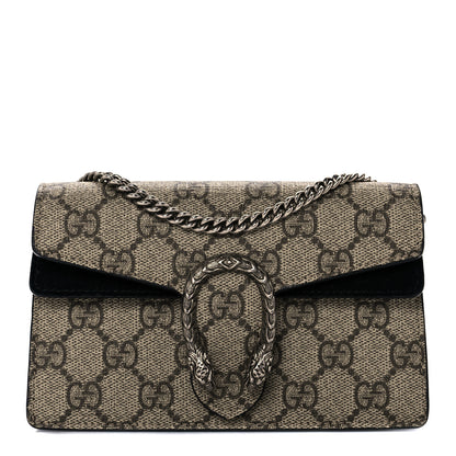 Gucci GG Supreme Monogram Super Mini Dionysus Shoulder Bag Black 1 of 9