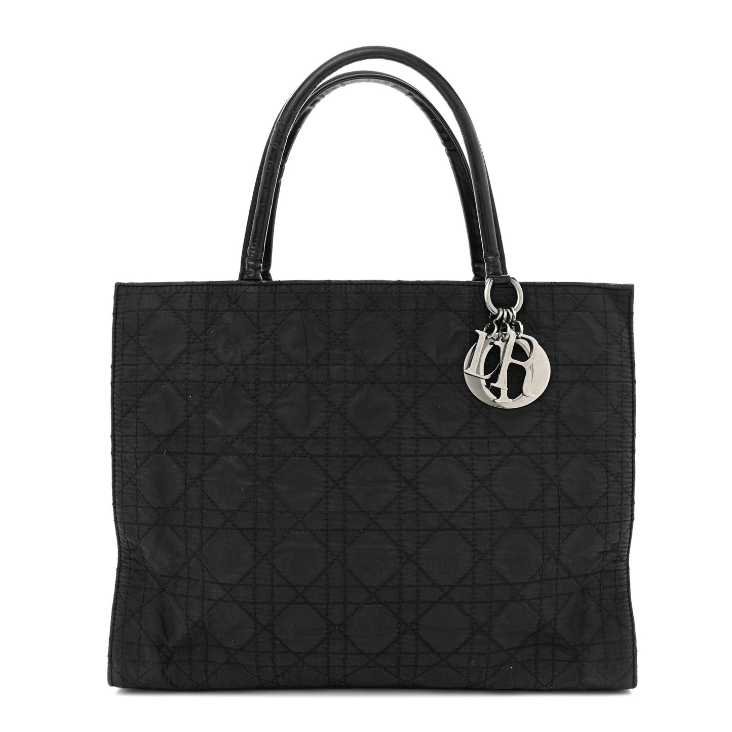 Nylon Cannage Large Tote Black