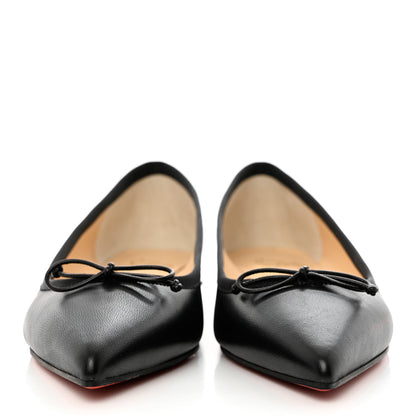 Christian Louboutin Nappa Spiked Hall Flats 38 Black 2 of 8