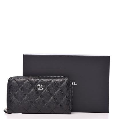 Chanel Caviar Quilted Small Gusset Zip Around Wallet Black 15 of 15