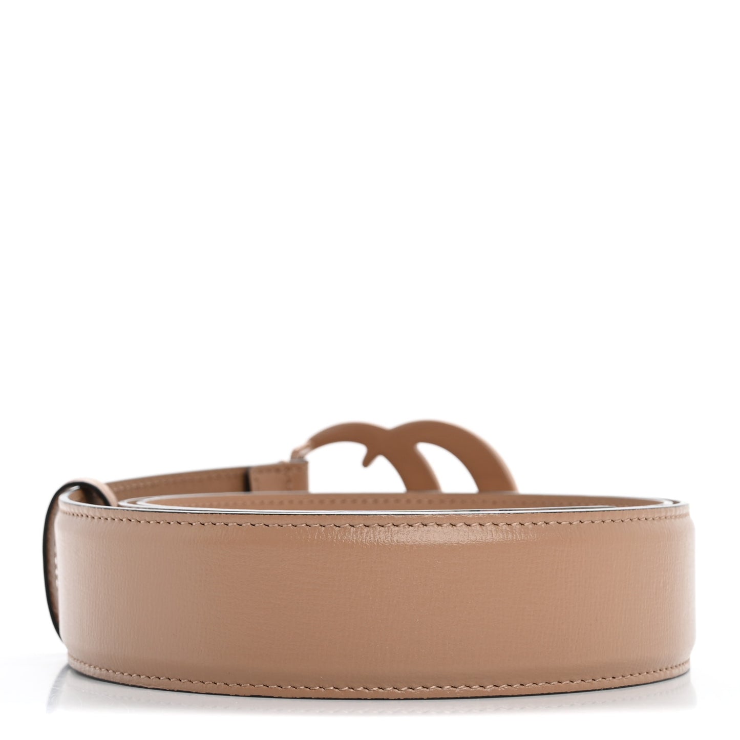 Azalea Calfskin Enamel Monochrome Double G 40mm Belt 100 40 Camelia