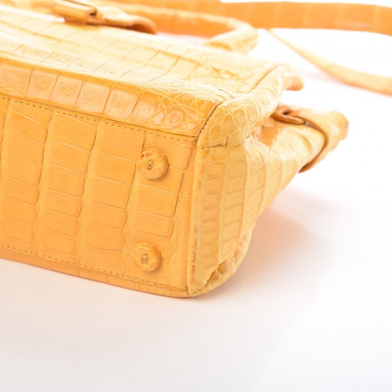 Crocodile Mini Cristina Satchel Yellow