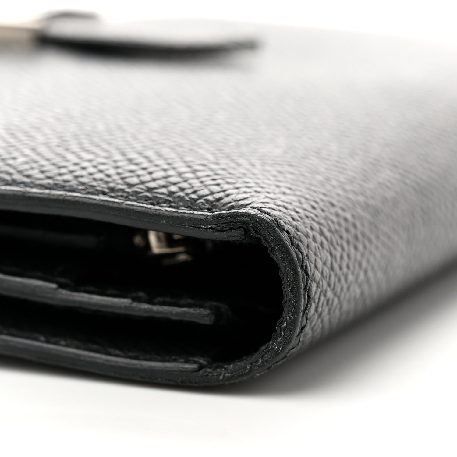 Hermes Epsom Bearn Gusset Wallet Black 10 of 11