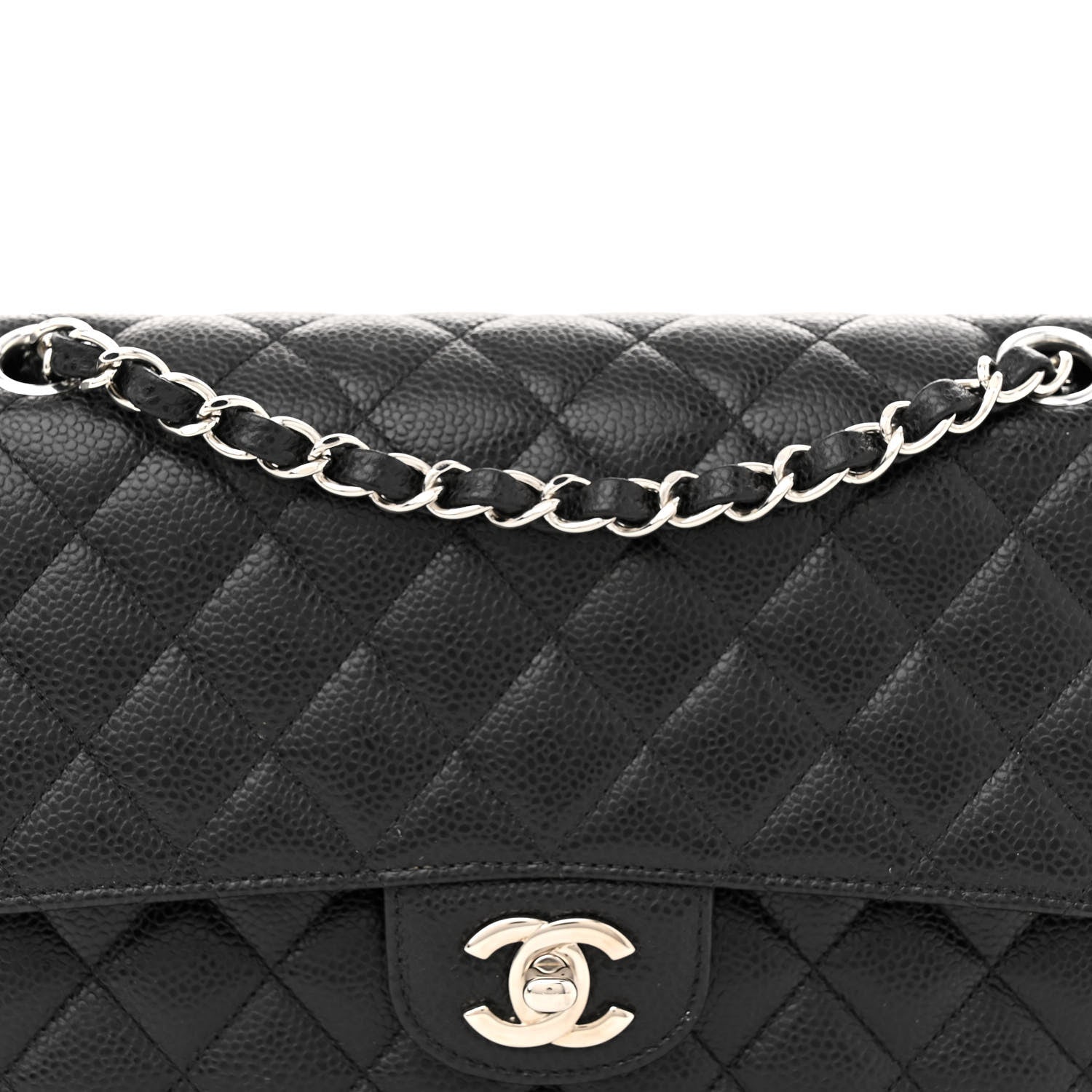 Chanel Caviar Quilted Medium Double Flap Black 8 of 11